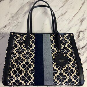 Kate Spade New York: Spade Flower Jacquard Zip Tote - Large